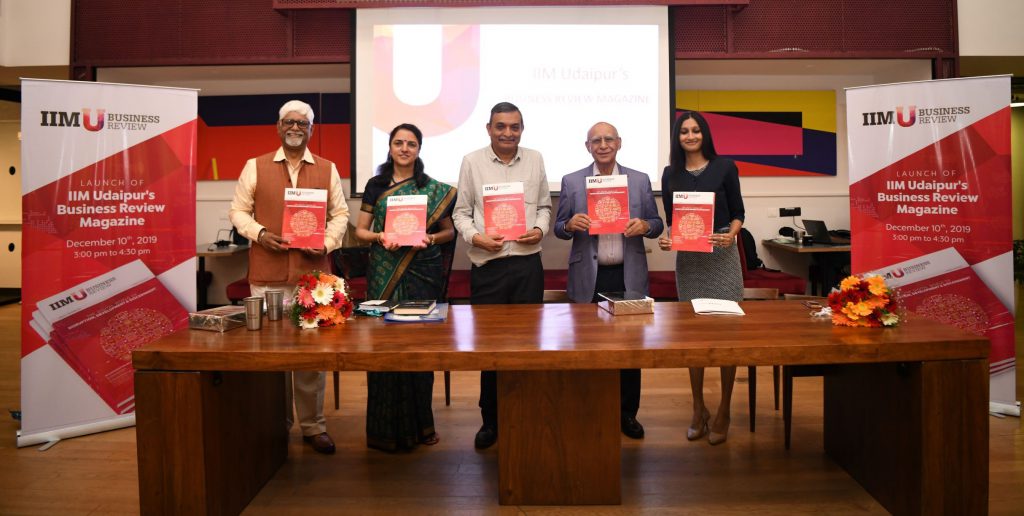 Business Review Magazine Launch Picture L to R, Dr. Y Shekar, Ms. Mythily Ramesh, Prof. Janat Shah, Mr. Ashok Soota and Ms. Kirti Mishra