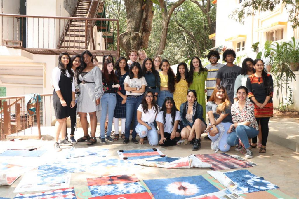 East meets West - French students work onnatural fabric dyes in Bengaluru