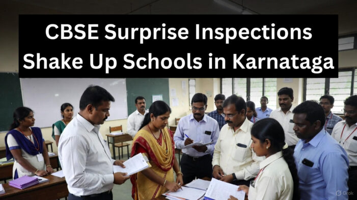 CBSE Surprise Inspections Shake Up Schools in Karnataka: Key Findings from August 13, 2025