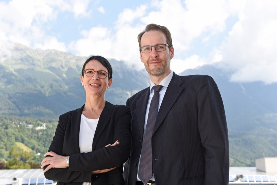 Susanne E. Herzog, Head of the Executive Education Department at MCI, and Markus Kittler, Academic Program Director, further developed the Executive PhD program in a highly professional manner with regard to the COVID requirements. © MCI (PRNewsfoto/MCI Management Center Innsbruck)