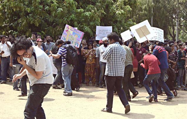 Retain mess subsidy, say protesting IISc. students