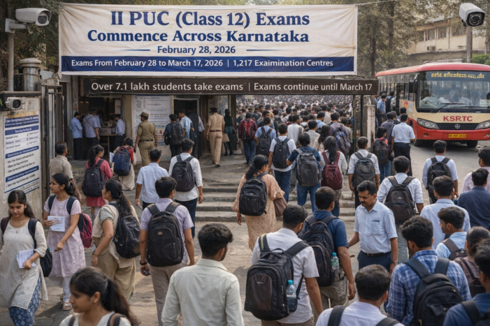 II PUC (Class 12) Exams Commence Across Karnataka