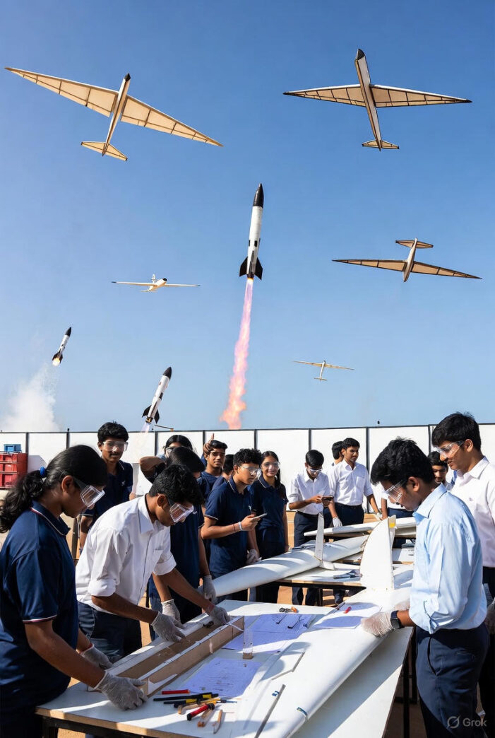 Soaring High: Hands-On Aerospace Fun at Mahendra Institutions
