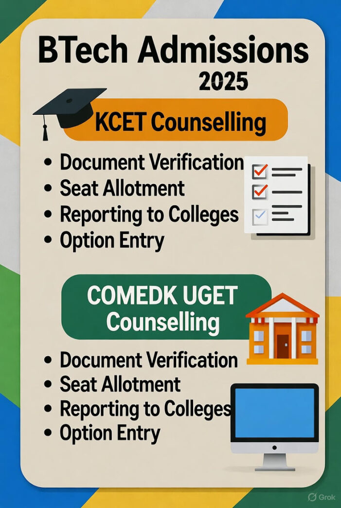BTech Admissions 2025 in Karnataka: Counselling Underway, Key Details for Aspiring Engineers