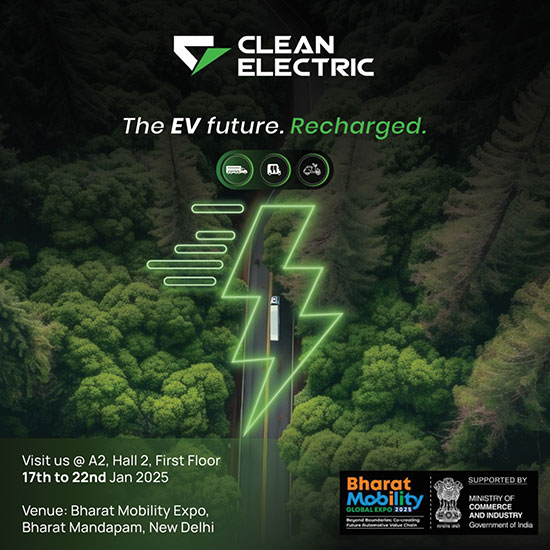 Clean Electric Unveils Revolutionary 15-Minute Universal and Interoperable Rapid Charging Technology at Bharat Mobility Expo 2025