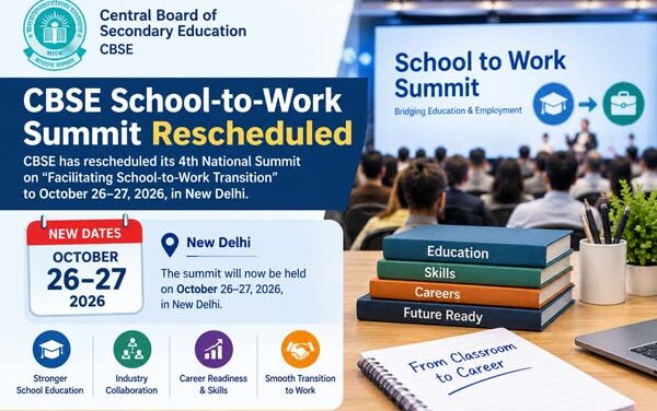 CBSE School-to-Work Summit Rescheduled to October 26–27; Registration Extended