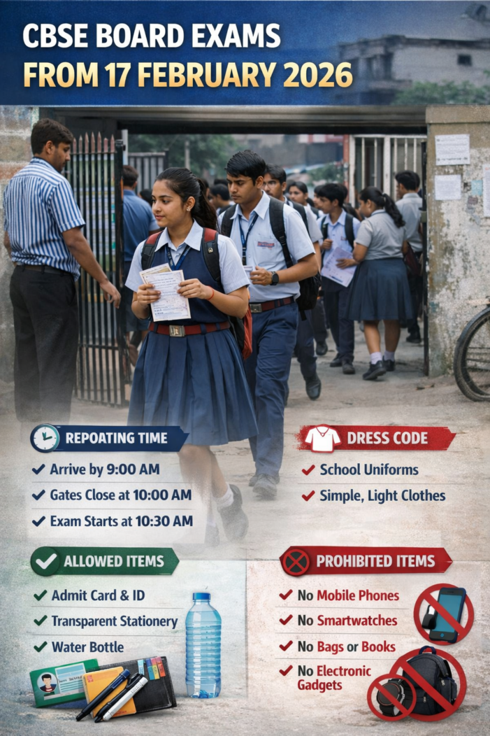 CBSE Board Exams 2026 to Begin from February 17