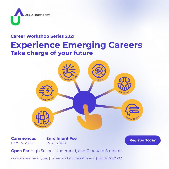 Atria University launches Career Workshop Series 2021 to orient students to emerging careers