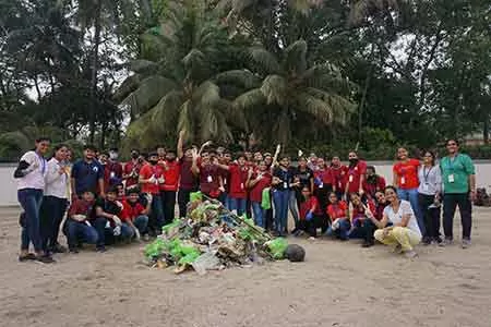 Children of Orchids International School from the age group of 10 to 15 participated in plogging