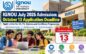 IGNOU July 2026 Admission: October 13 Application Deadline