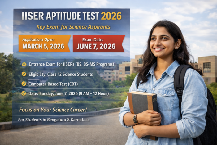 IISER Aptitude Test 2026 Scheduled for June 7; Applications Open March 5