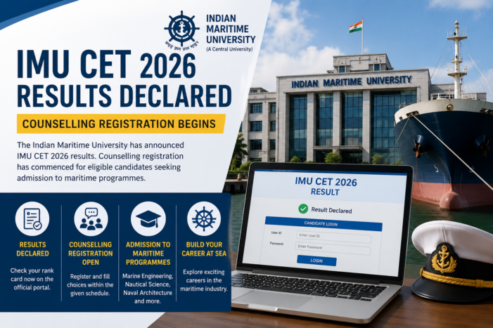 IMU CET 2026 Results Declared; Counselling Registration Begins