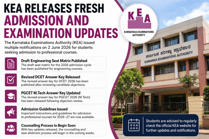 KEA Releases Fresh Admission and Examination Updates