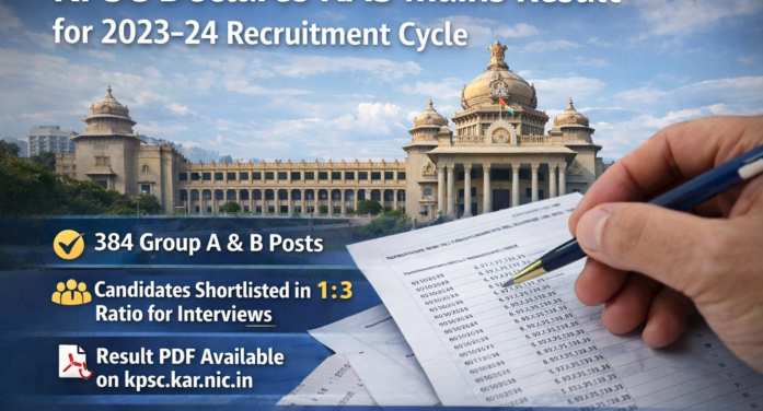 KPSC Declares KAS Mains Result for 2023–24 Recruitment Cycle