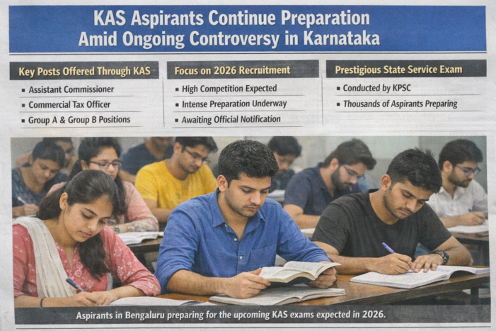 KAS Aspirants Continue Preparation Amid Controversy in Karnataka