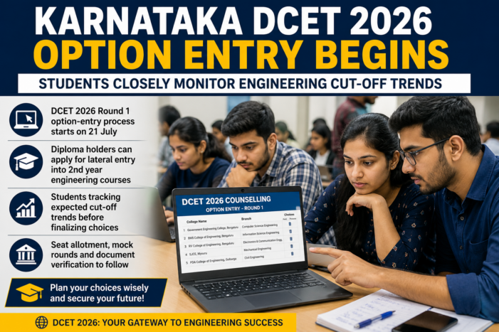 Karnataka DCET 2026 Option Entry Begins, Students Track Engineering Cut-Off Trends