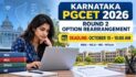 Karnataka PGCET 2026: Round 2 Option Rearrangement Closes October 15