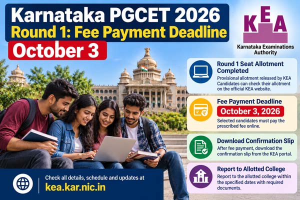 Karnataka PGCET 2026 Counselling Update