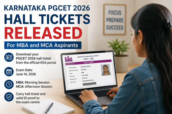 Karnataka PGCET 2026 Hall Tickets Released for MBA and MCA Aspirants