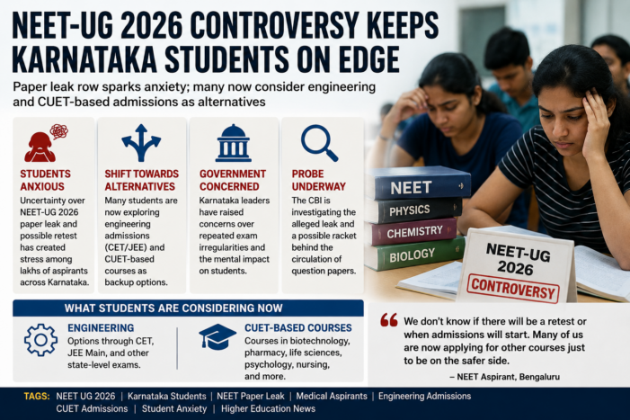 NEET-UG 2026 Uncertainty Pushes Karnataka Students Toward Alternative Career Paths