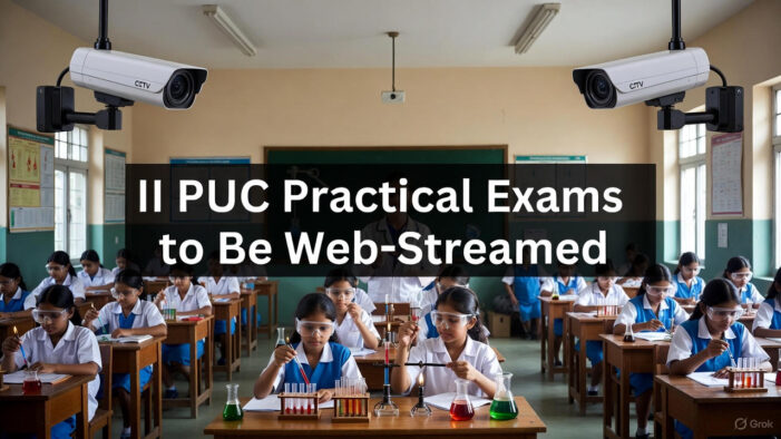 II PUC Practical Exams to Be Web-Streamed: A Bold Step Towards Transparency in Karnataka