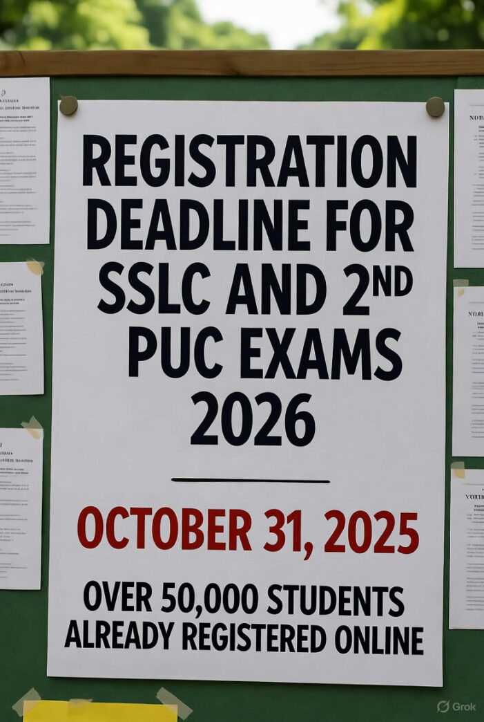 Registration Deadline for SSLC and 2nd PUC Exams 2026: Last Chance for Private and Repeater Students in Karnataka