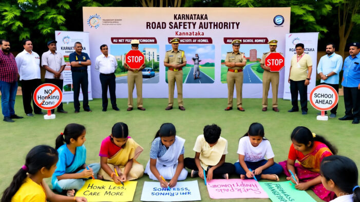 Karnataka Transport Department Launches State-Wide Road Safety Campaign to Promote “No Honking Zones” Near Schools and Hospitals