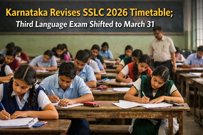 Karnataka Revises SSLC 2026 Timetable; Third Language Exam Shifted to March 31