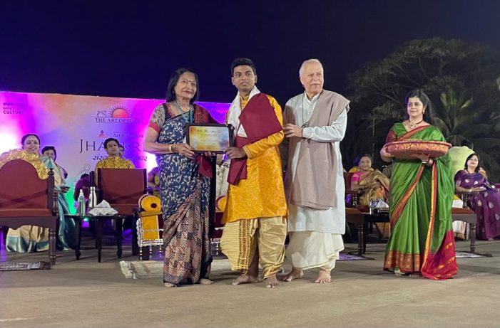 85 artists from across India received the first ever Jhankriti Awards 2023 at Art of Living International Centre, Bengaluru