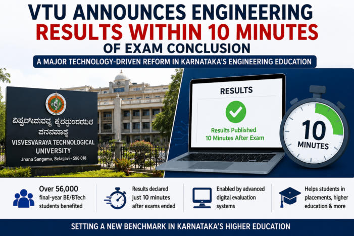 VTU Announces Engineering Results Minutes After Exams End